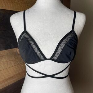 Victoria Secret Crisscross Black Bralette, Size Small